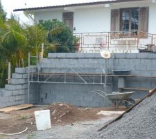 &eacute;l&eacute;vation du mur de cloture afin de limiter le terrain