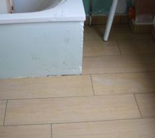 Carrelage dans la salle de bain
