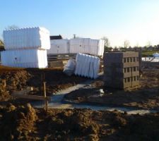 Livraison de l isolation de la dalle. (polystyrène)