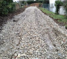 Chemin d'acc&egrave;s  apr&egrave;s passage du camion toupie
