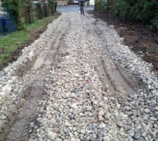 Chemin d'acc&egrave;s  apr&egrave;s passage du camion toupie