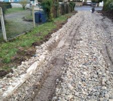 Chemin d'acc&egrave;s  apr&egrave;s passage du camion toupie