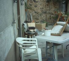 Exterieur donnant sur porte fentre cuisine