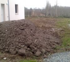 Livraison de terre noire sur le terrain !
