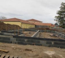 Fondations coulées, vide sanitaire