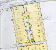 Plan du futur lotissement de "La Gironnerie" &agrave; la Ville aux Dames cot&eacute; "vieux village"