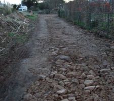 Empierrement de l'accès du terrain