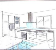 Plan de la future cuisine