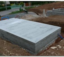 Dalle du garage décoffrée