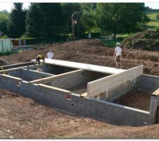 Début de la dalle bois du RDC