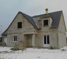 Façade nord - la toiture avance