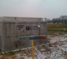 Livraison de la cuve de rentention d'eau 5mcube