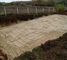 Mise en place des capteurs g&eacute;othermie par une entreprise (une des deules choses que l'on a fait faire)