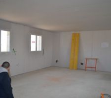 Le placo est posé à l'étage