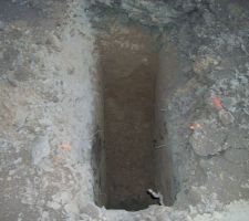 Une des fondations d'un pilier.(1.50m)
