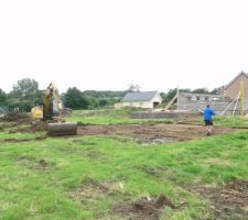 Décapage de la zone de chantier