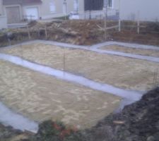 2ème jour de chantier, les semelles sont coulées :)