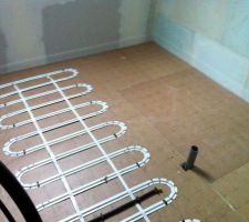 Plancher chauffant salle d'eau