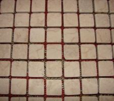 C'est la mosa&iuml;que pour la douche italienne. C'est des carr&eacute; de marbre 3 cm x 3 cm.