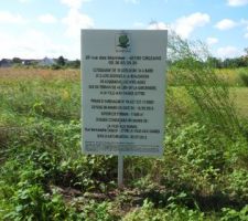 Panneau indiquant la future construction de "notre" lotissement....