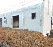 Vue c&ocirc;t&eacute; Nord avec terres remblay&eacute;es