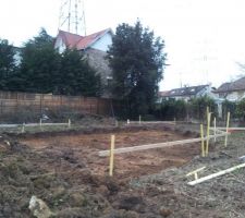 Le premier niveau de terre est enlev&eacute;