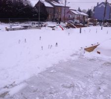 Déblaiement de la neige sur la dalle