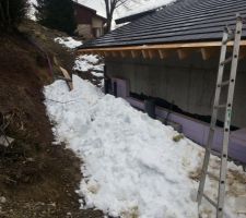 Et voici la quantité de neige qui a littéralement explosé le caniveau