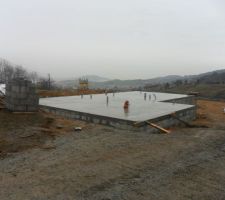 En une semaine,terrassement, vide sanitaire et dalle sont terminés !