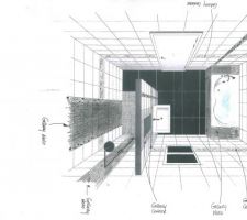 Salle de bains &eacute;tage