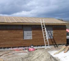 Encran sous toiture, contreliteaux et liteaux