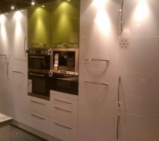 Le modèle de cuisine qui nous plait (ikea)
ces éléments iraient sur le mur du cellier.