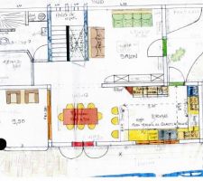 Plan aménagement rez de chaussée