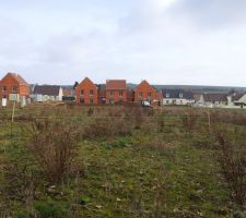 Pignon Sud-Ouest
Niveau Sol Fini zone habitable (-10cm de la cote en photo)