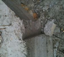 Reprise d'un angle de la longrine