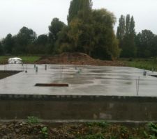 Coulage de la dalle b&eacute;ton