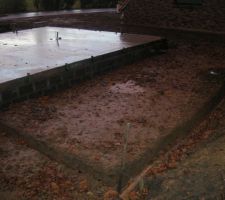 Fondations de la terrasse