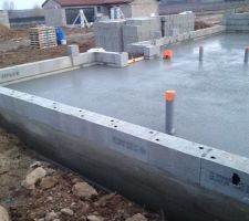 Dalle béton coulée