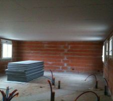 Fin de l'installation plafond.