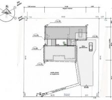 Plan d'implantation de la maison sur son terrain.