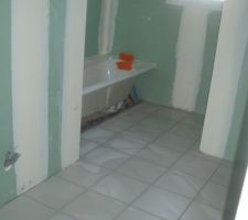 Carrelage SDB gris clair