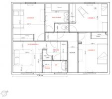 Idée d'aménagement sur plan du 1er étage