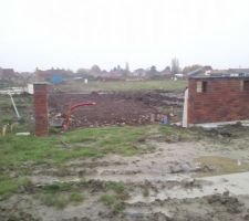 Acc&egrave;s chantier via lotissement (futur placette)