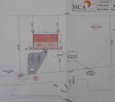 Plan de masse avec exposition du terrain