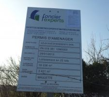 Affichage du permis d'am&eacute;nager