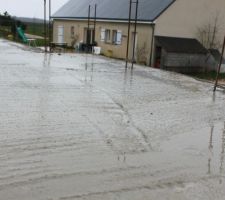 Chape b&eacute;ton de l'&eacute;tage