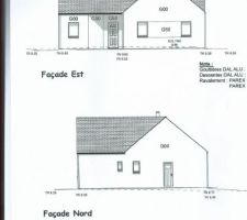 Plan des façades et des toitures