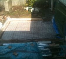 Préparation de la dalle béton pour l'extension garage ....