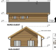 Facades sud ouest et nord ouest