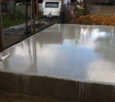 Coulage de la dalle de béton du RDC